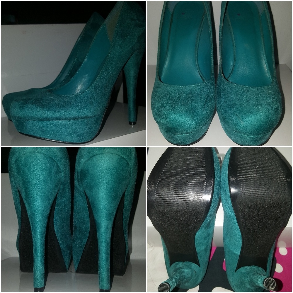 Turquoise Platform Pumps